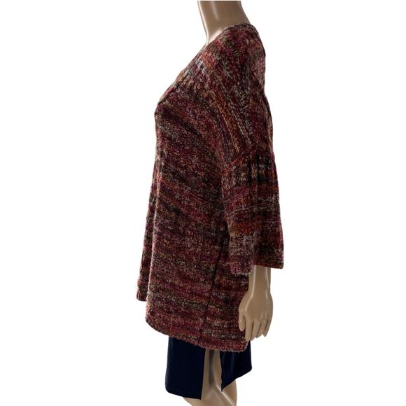 Peruvian Connection Red Multi Color Knit Pullover Sweater - Picture 5 of 8